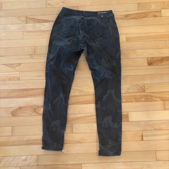True Religion camo Curvy Skinny Jeans size 29 camouflage army green Jennie - Picture 3 of 14